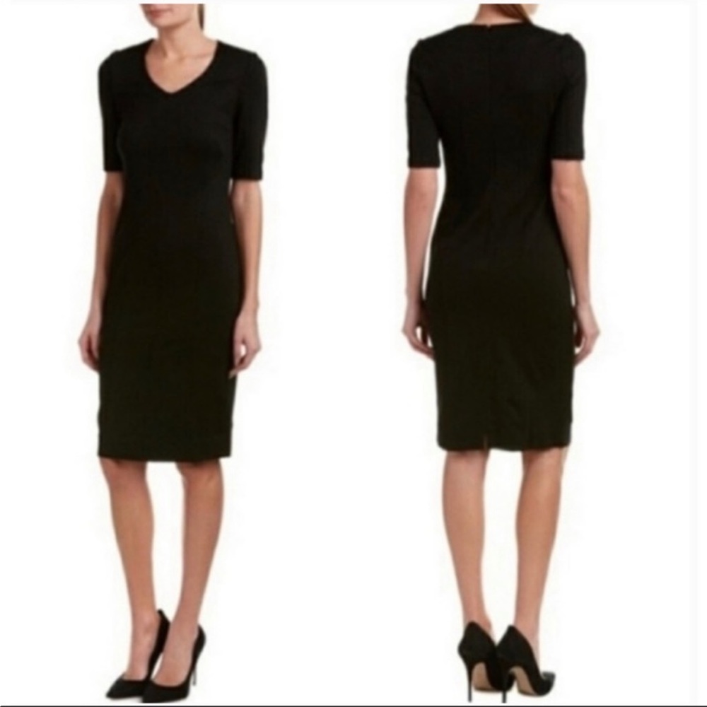 CAbi Black Ponte Sheath Dress Style #3101